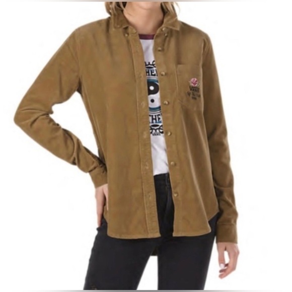 Vans Tops - Vans Overtime Rose Corduroy Button Up Shirt